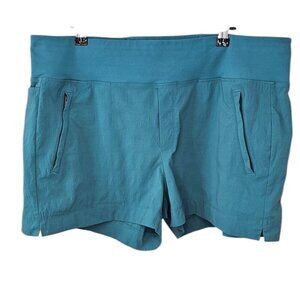 Athleta Trekkie North Short, Athletic, Nylon,Outdoor, Hiking, Blue teal, Size 16
